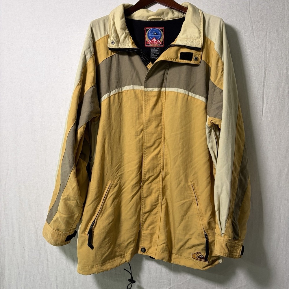 Y2K Quiksilver Boardwear Jacket Men's Xl Ski Snowboard Winter Coat Distressed